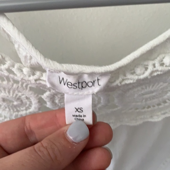 Westport Women White 3/4 Sleeve Blouse Size XS - Picture 8 of 9